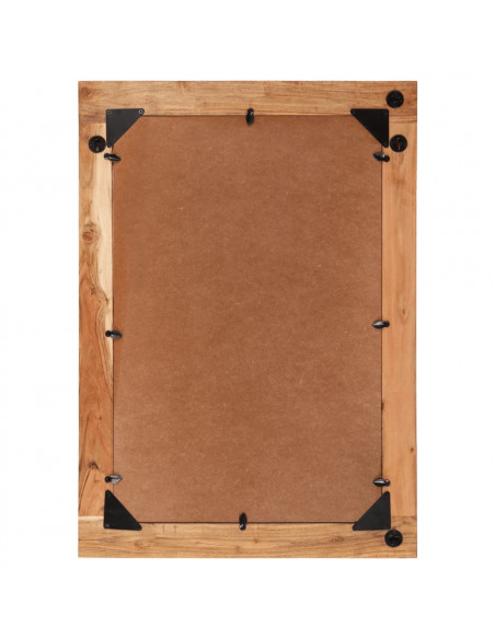 Specchio 70x50 cm in Legno Massello di Acacia e Vetro