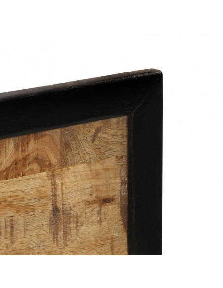 Specchio con Ripiani 80x8x55 cm Vetro e Legno Massello di Mango