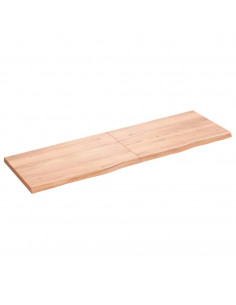 Piano Tavolo Marrone 160x50x(2-4) cm Massello Rovere Trattato 2