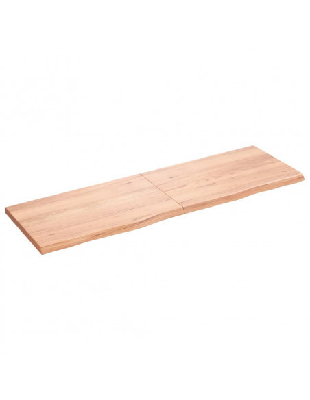 Piano Tavolo Marrone 160x50x(2-4) cm Massello Rovere Trattato