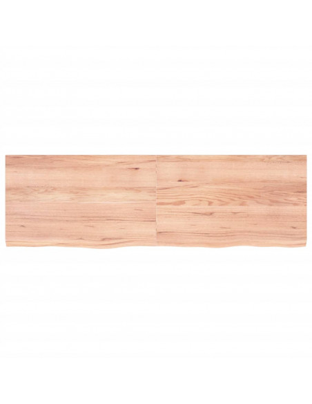 Piano Tavolo Marrone 160x50x(2-4) cm Massello Rovere Trattato