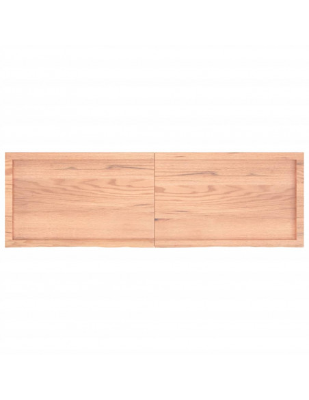 Piano Tavolo Marrone 160x50x(2-6) cm Massello Rovere Trattato