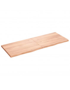 Piano Tavolo Marrone 160x60x(2-4) cm Massello Rovere Trattato 2