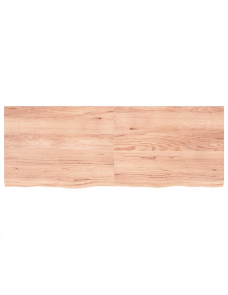 Piano Tavolo Marrone 160x60x(2-4) cm Massello Rovere Trattato