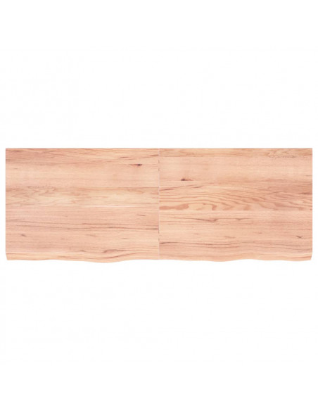 Piano Tavolo Marrone 160x60x(2-6) cm Massello Rovere Trattato