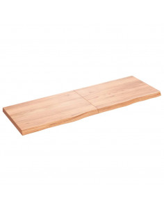 Piano Tavolo Marrone 180x60x(2-6) cm Rovere Massello Trattato 2