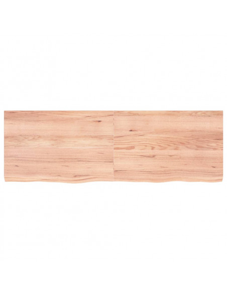Piano Tavolo Marrone 180x60x(2-6) cm Rovere Massello Trattato