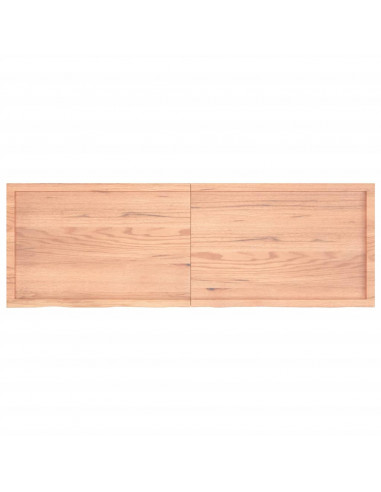 Piano Tavolo Marrone 180x60x(2-6) cm Rovere Massello Trattato