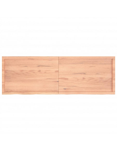 Piano Tavolo Marrone 180x60x(2-6) cm Rovere Massello Trattato