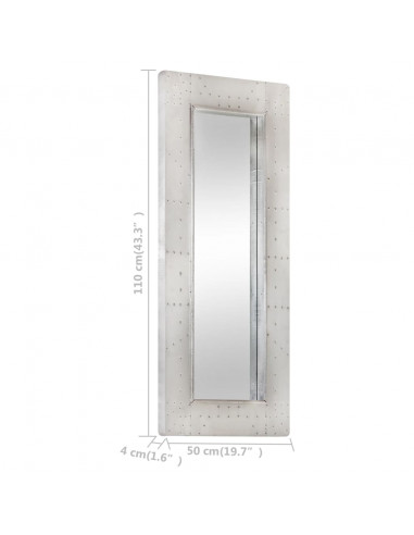 Specchio Stile Aviatore 110x50 cm in Metallo