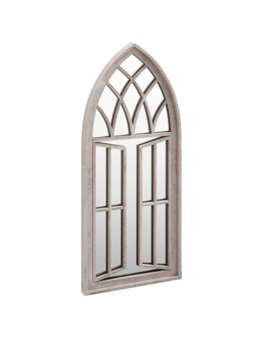 Specchio da Giardino Sabbia 70x30 cm in Ferro per Uso Esterno