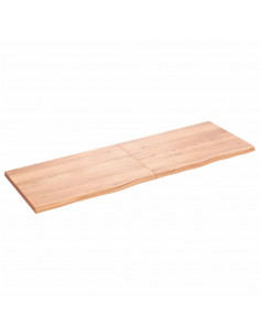 Piano Tavolo Marrone 180x60x(2-4) cm Rovere Massello Trattato 2