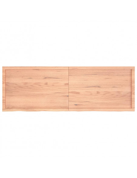 Piano Tavolo Marrone 180x60x(2-4) cm Rovere Massello Trattato
