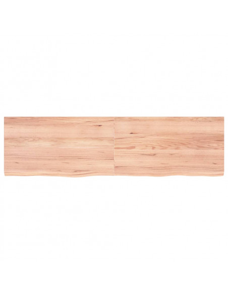 Piano Tavolo Marrone 180x50x(2-4) cm Massello Rovere Trattato
