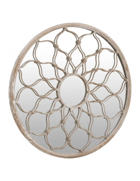 Specchio Sabbia 40x3 cm Rotondo in Ferro per Uso Interno