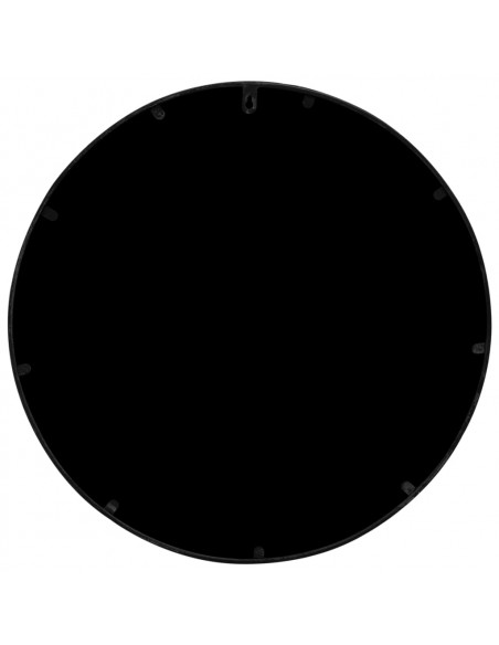Specchio Nero 60x2,5 cm Rotondo in Ferro per Uso Interno