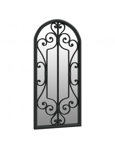 Specchio Nero 100x45 cm Ferro per Uso Interno