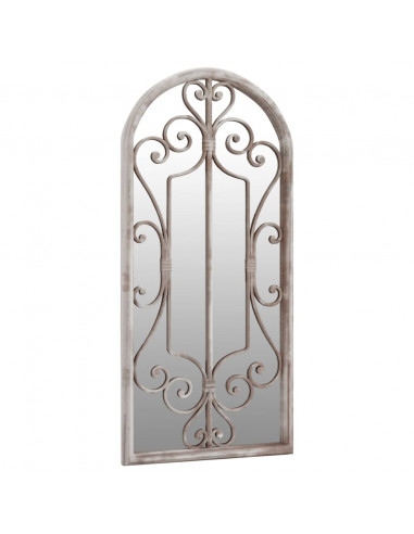 Specchio da Giardino Sabbia 100x45 cm in Ferro per Uso Esterno
