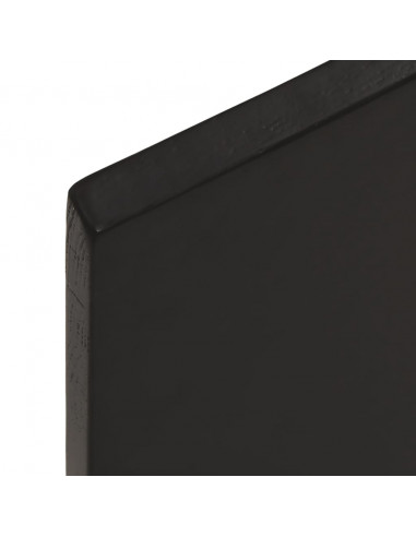 Piano Tavolo Marrone Scuro 80x40x2cm Rovere Massello Trattato