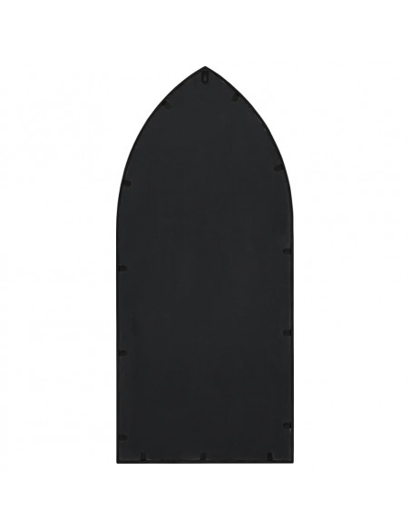 Specchio da Giardino Nero 70x30 cm in Ferro per Uso Esterno