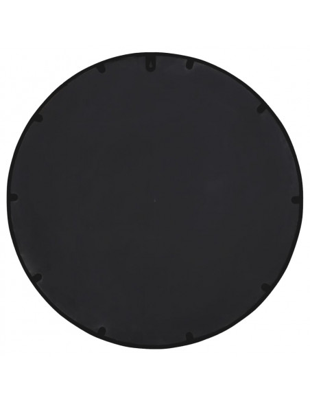 Specchio da Giardino Nero 40x4 cm in Ferro Rotondo da Esterno