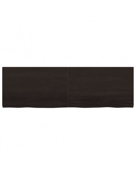 Piano Tavolo Marrone 160x50x(2-4) cm Rovere Massello Trattato