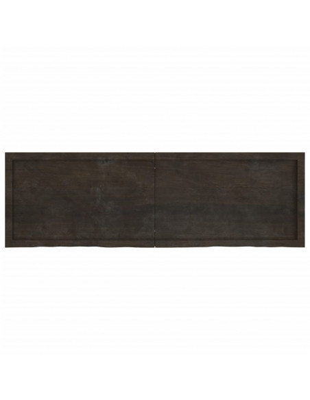 Piano Tavolo Marrone 160x50x(2-4) cm Rovere Massello Trattato
