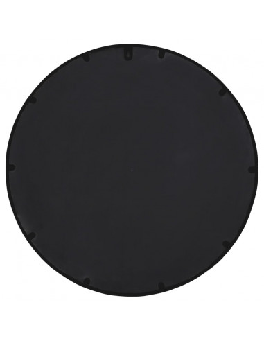 Specchio Nero 40x4 cm Ferro Rotondo per Uso Interno