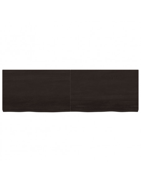 Piano Tavolo Marrone 160x50x(2-6) cm Rovere Massello Trattato