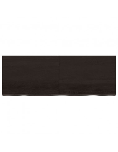 Piano Tavolo Marrone 140x50x(2-4) cm Rovere Massello Trattato