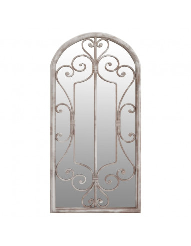 Specchio da Giardino Sabbia 70x30 cm in Ferro per Uso Esterno