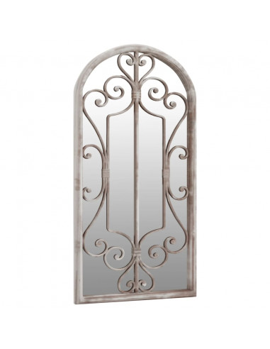 Specchio da Giardino Sabbia 70x30 cm in Ferro per Uso Esterno