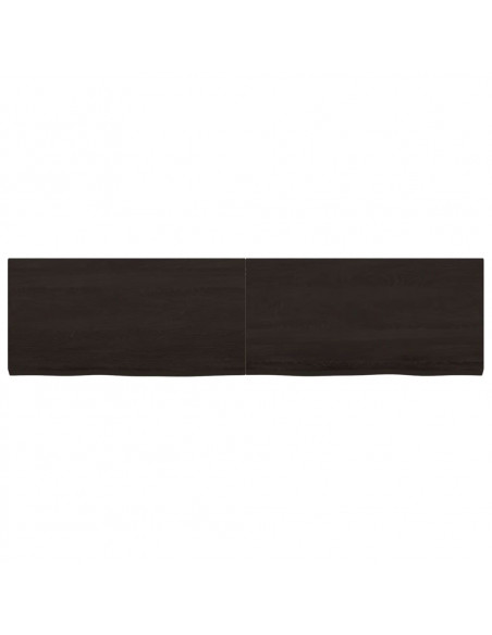 Piano Tavolo Marrone 160x40x(2-4) cm Rovere Massello Trattato