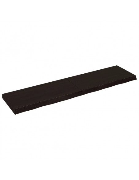 Piano Tavolo Marrone 160x40x(2-6) cm Rovere Massello Trattato