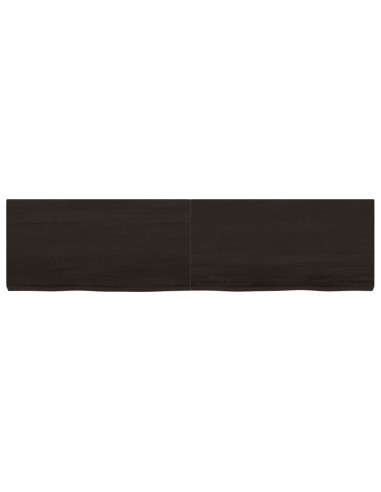 Piano Tavolo Marrone 160x40x(2-6) cm Rovere Massello Trattato