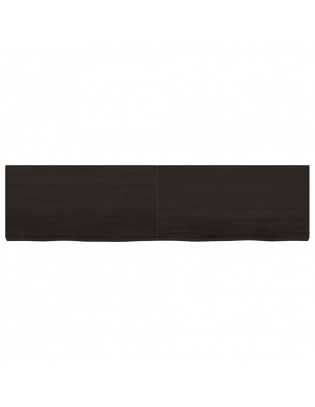 Piano Tavolo Marrone 160x40x(2-6) cm Rovere Massello Trattato