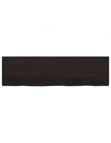 Piano Tavolo Marrone 180x50x(2-6) cm Rovere Massello Trattato