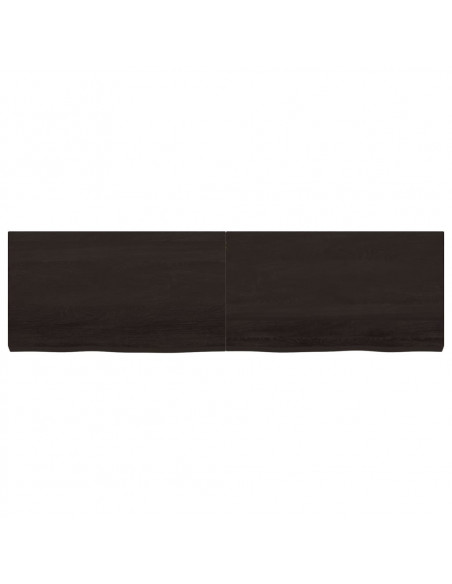 Piano Tavolo Marrone 180x50x(2-6) cm Rovere Massello Trattato