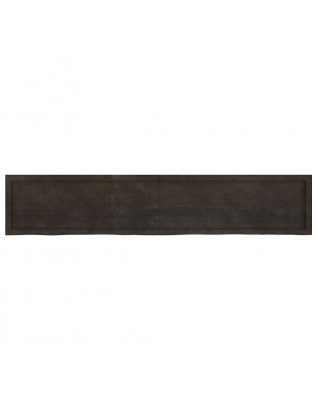 Piano Tavolo Marrone 200x40x(2-6) cm Rovere Massello Trattato