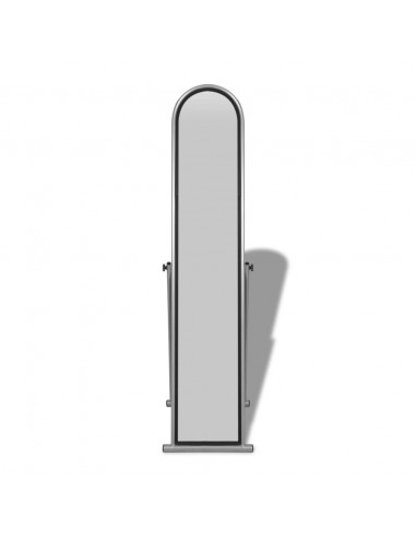 Specchio Autoportante a Figura Intera Rettangolare Grigio