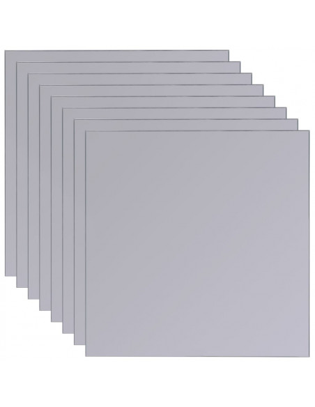 Piastrelle in Vetro a Specchio senza Cornice 8 pz 20,5 cm