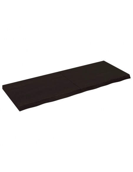 Piano Tavolo Marrone 160x60x(2-6) cm Rovere Massello Trattato