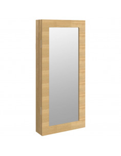 Armadio Portagioie con Specchio a Muro 30x8,5x67 cm 2