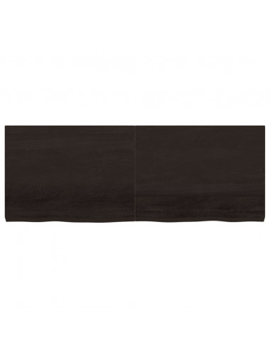 Piano Tavolo Marrone 160x60x(2-6) cm Rovere Massello Trattato