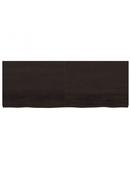Piano Tavolo Marrone 160x60x(2-6) cm Rovere Massello Trattato
