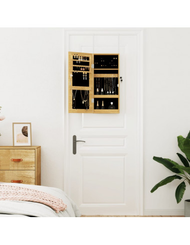 Armadio Portagioie con Specchio a Muro 30x8,5x67 cm