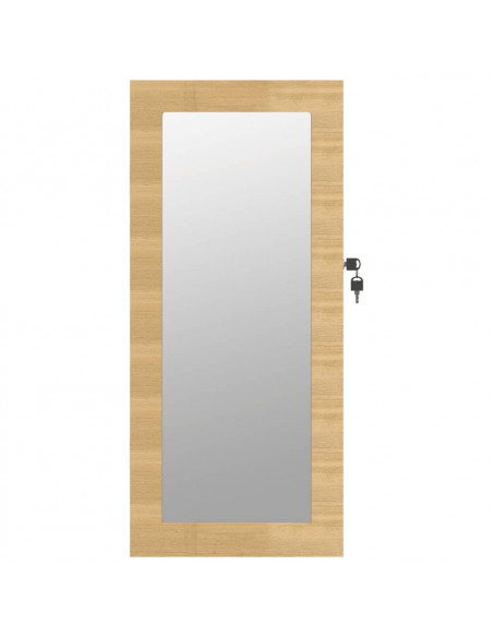 Armadio Portagioie con Specchio a Muro 30x8,5x67 cm