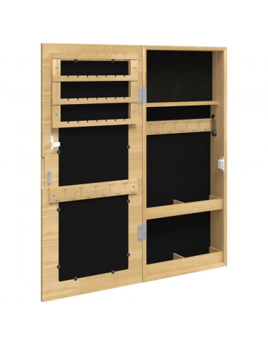 Armadio Portagioie con Specchio a Muro 30x8,5x67 cm