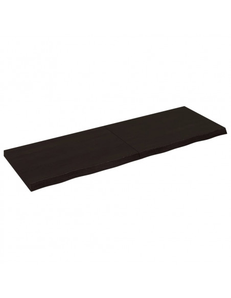 Piano Tavolo Marrone 180x60x(2-6) cm Rovere Massello Trattato