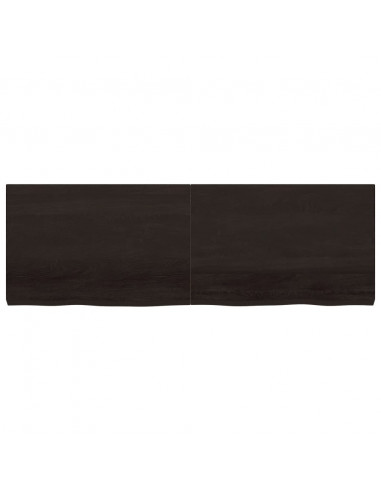 Piano Tavolo Marrone 180x60x(2-6) cm Rovere Massello Trattato